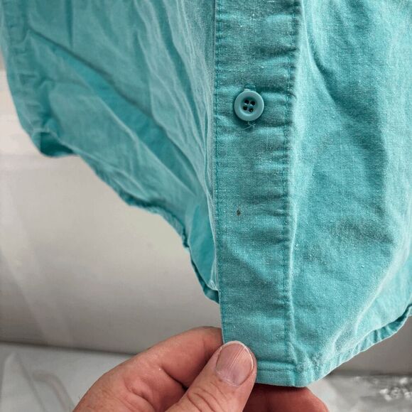 Vintage 80s Billabong Blue Camp Shirt Mens Large Made in the USA Australia - Picture 6 of 6